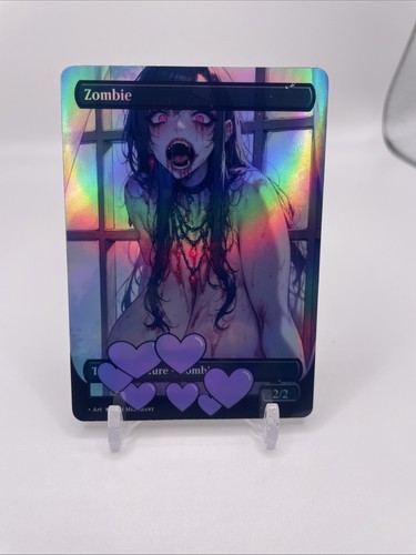 Mtg zombie token foil - mtg, waifu