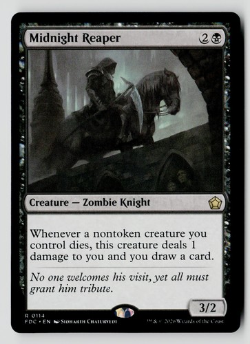 Midnight reaper 114 - rare, fdc