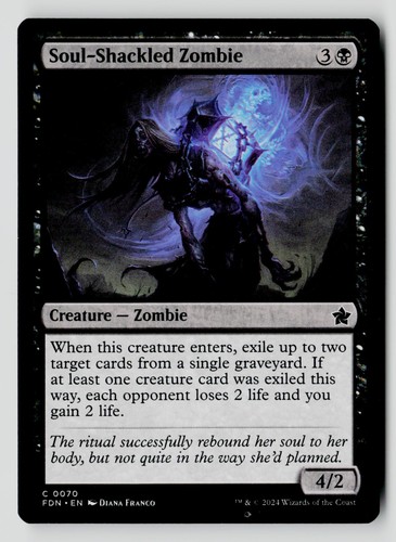 Soul shackled zombie mtg - soul, c