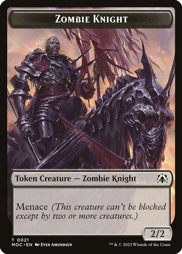 Zombie knight mtg - (2/2,