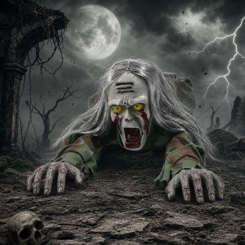 Crawling zombie animatronic - crawling,