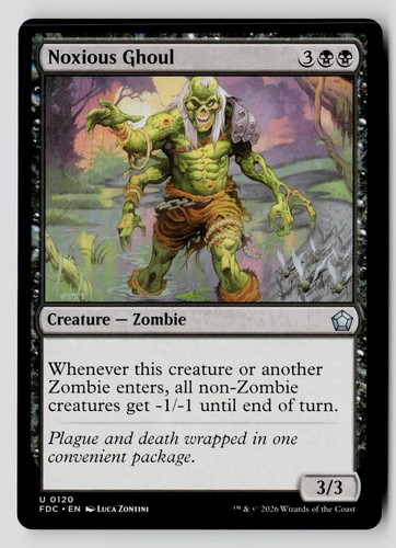 Noxious ghoul 120 uncommon fdc - noxious,