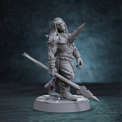 Frostbound zombie with spear - frostbound,